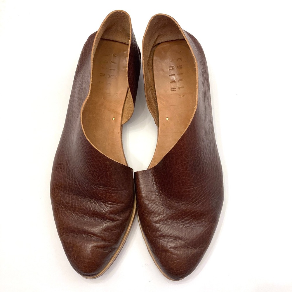 Sevilla Smith The Kim Brown Leather Hand Cut Dyed Womens 8-8.5 EU 39